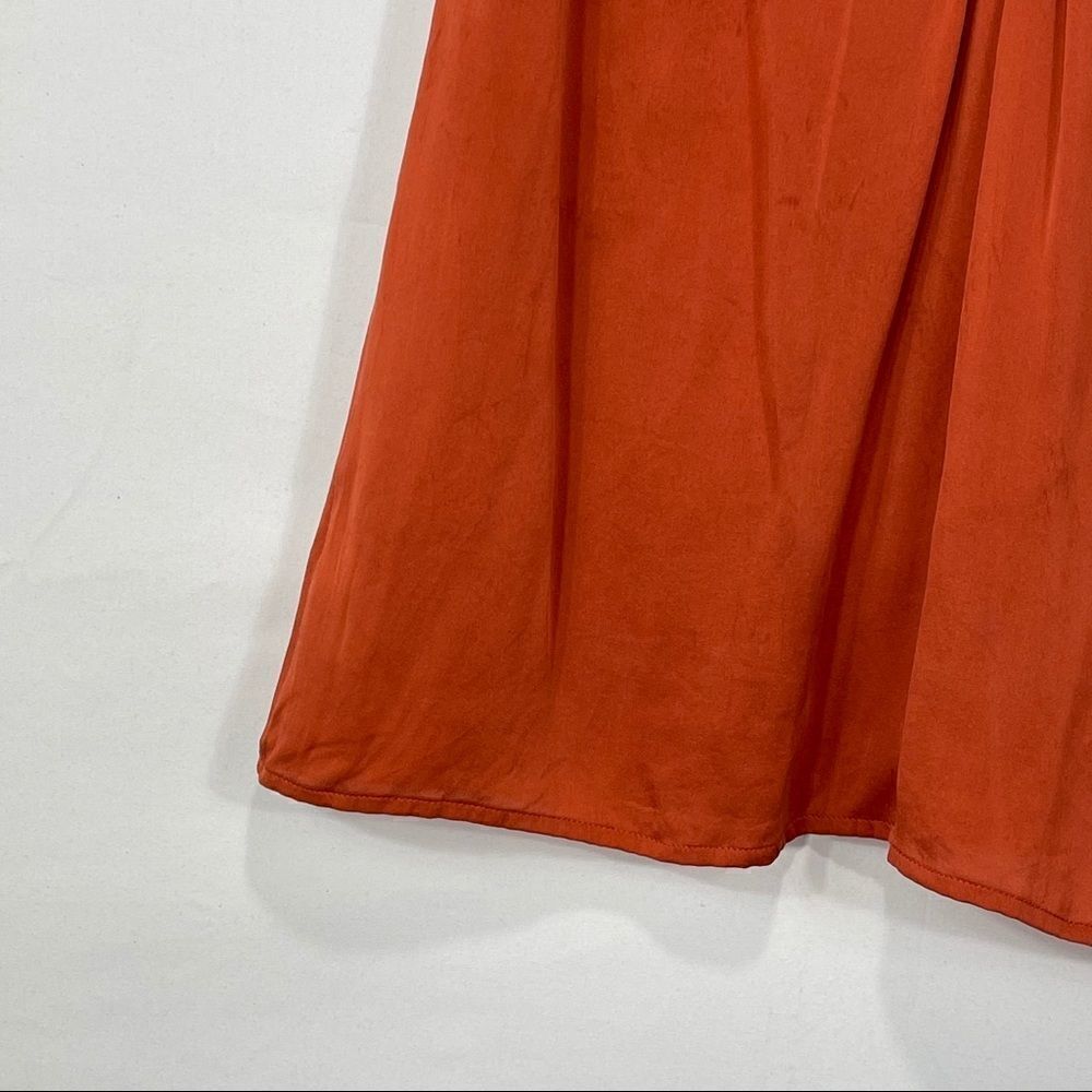 Ann Taylor Brunt Orange Knot Neckline Tank Top - Picture 4 of 11